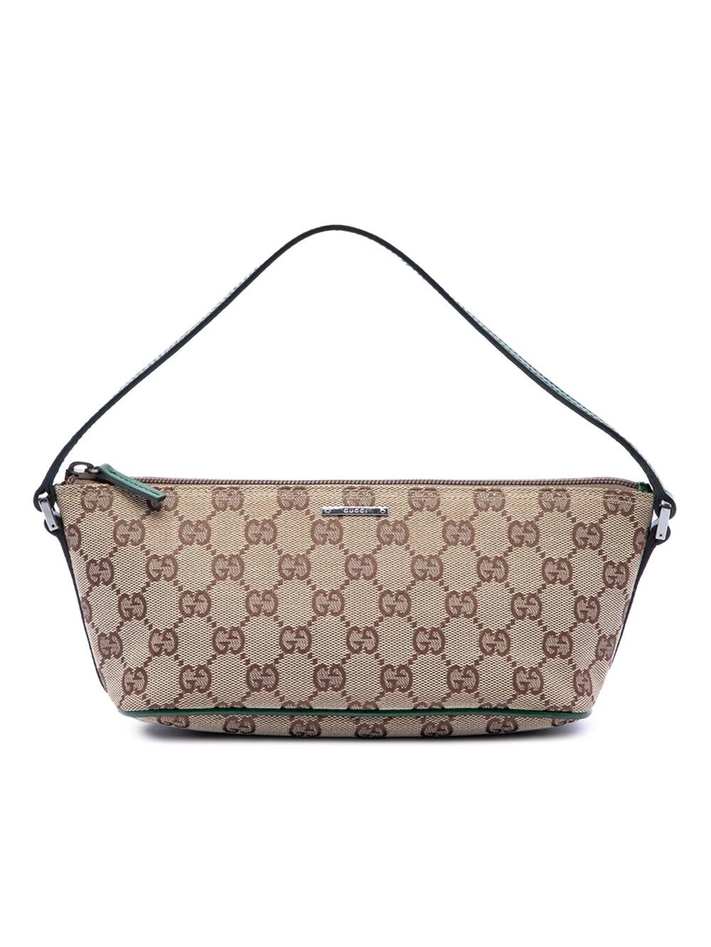 Gucci Gg Canvas Boat Pre-Loved Shoulder #357728G57B
